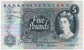 Bank Of England 5 Pound Notes To 1979 5 Pounds, from 1967